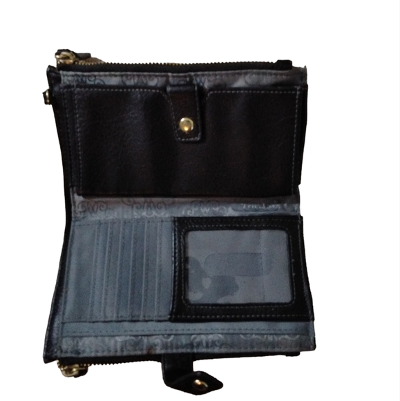 NEW Enzo Angiolini Woven Straw and Leather Wallet - Picture 4 of 9